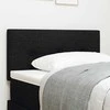 LED galvūgalis su LED juostelėmis Juodas 90 cm audinys