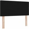 LED galvūgalis su LED juostelėmis Juodas 90 cm audinys
