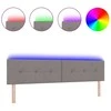 LED galvūgalis su LED juostelėmis Taupe 200 cm audinys