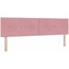 LED galvūgalis su LED juostelėmis Rožinė 180 cm Aksomas