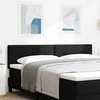 LED galvūgalis su LED juostelėmis Juodas 180 cm audinys