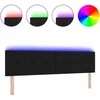 LED galvūgalis su LED juostelėmis Juodas 180 cm audinys