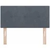 LED galvūgalis su LED juostelėmis Pilka 90 cm Aksomas