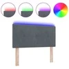 LED galvūgalis su LED juostelėmis Pilka 100 cm Aksomas