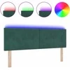 LED galvūgalis su LED juostelėmis Žalia 160 cm Aksomas