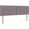 LED galvūgalis su LED juostelėmis Taupe 144 cm audinys