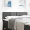LED galvūgalis su LED juostelėmis Tamsiai pilka 160 cm audinys