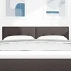 LED galvūgalis su LED juostelėmis Tamsiai rudas 144 cm audinys