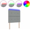 LED galvūgalis su LED juostelėmis Šviesiai pilka 100 cm audinys