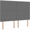 LED galvūgalis Šviesiai pilka 144 cm Kordūrinis audinys