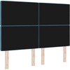 LED galvūgalis su LED juostelėmis Tamsiai mėlyna 160 cm Aksomas