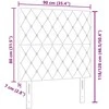 LED galvūgalis su LED juostelėmis Tamsiai mėlyna 90 cm Aksomas