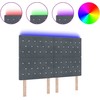LED galvūgalis su LED juostelėmis Tamsiai pilka 144 cm Aksomas