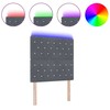 LED galvūgalis su LED juostelėmis Tamsiai pilka 100 cm Aksomas
