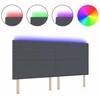 LED galvūgalis Tamsiai pilka 200 cm Kordūrinis audinys