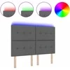 LED galvūgalis su LED juostelėmis Tamsiai pilka 144 cm audinys