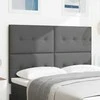 LED galvūgalis su LED juostelėmis Tamsiai pilka 144 cm audinys