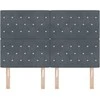 LED galvūgalis su LED juostelėmis Tamsiai pilka 160 cm Aksomas