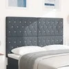 LED galvūgalis su LED juostelėmis Tamsiai pilka 160 cm Aksomas