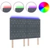 LED galvūgalis su LED juostelėmis Tamsiai pilka 160 cm Aksomas