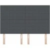 LED galvūgalis Tamsiai pilka 160 cm Kordūrinis audinys