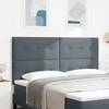 LED galvūgalis su LED juostelėmis Pilka 180 cm Aksomas