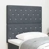LED galvūgalis su LED juostelėmis Tamsiai pilka 90 cm Aksomas