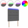 LED galvūgalis su LED juostelėmis Tamsiai pilka 90 cm audinys