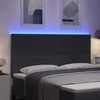 LED galvūgalis Tamsiai pilka 180 cm Kordūrinis audinys