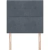 LED galvūgalis su LED juostelėmis Pilka 90 cm Aksomas