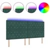LED galvūgalis su LED juostelėmis Tamsiai žalia 200 cm Aksomas