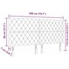 LED galvūgalis su LED juostelėmis Tamsiai žalia 200 cm Aksomas