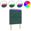 LED galvūgalis su LED juostelėmis Tamsiai žalia 80 cm Aksomas