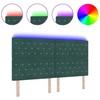 LED galvūgalis su LED juostelėmis Tamsiai žalia 180 cm Aksomas