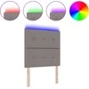 LED galvūgalis su LED juostelėmis Taupe 100 cm audinys