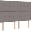 LED galvūgalis su LED juostelėmis Taupe 144 cm audinys
