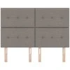 LED galvūgalis su LED juostelėmis Taupe 160 cm audinys