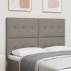 LED galvūgalis su LED juostelėmis Taupe 160 cm audinys