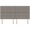 LED galvūgalis su LED juostelėmis Taupe 180 cm audinys