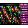 LED girlianda varvekliai, 10m, 400 spalvotų LED, 8 funkcijos