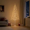 LED girliandų Kalėdų eglutė Balta 20 x 20 x 180 cm Plienas