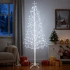 LED girliandų Kalėdų eglutė Balta 47 x 210 cm Plienas 228 LED