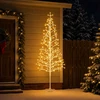 LED girliandų Kalėdų eglutė Balta 47 x 240 cm Plienas 268 LED