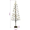 LED girliandų Kalėdų eglutė Juoda 150 cm Plienas 164 LED