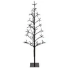 LED girliandų Kalėdų eglutė Juoda 18 x 18 x 120 cm Plienas