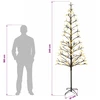 LED girliandų Kalėdų eglutė Juoda 240 cm Plienas 268 LED