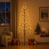 LED girliandų Kalėdų eglutė Juoda 47 x 210 cm Plienas 228 LED
