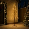 LED girliandų Kalėdų eglutė Juoda 47 x 210 cm Plienas 228 LED