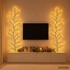 LED gluosnio vijoklis, kalėdinė dekoracija 2 vnt. Juoda 180 cm