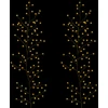 LED gluosnio vijoklis, kalėdinė dekoracija 2 vnt. Juoda 180 cm